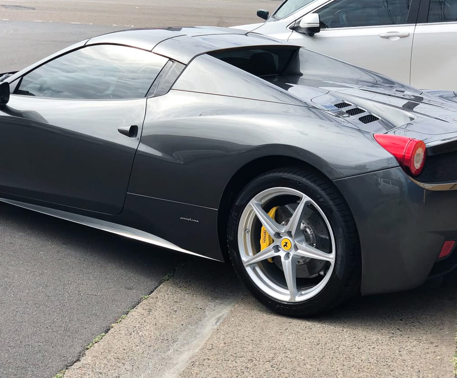 Ferrari 458 rear wheel and caliper detail